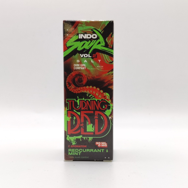 Безникотиновая жидкость для ЭСДН Indo Sour Vol2, с ароматом Turning Red, объём: 30 см3, содержание никотина: 0 мг/см3