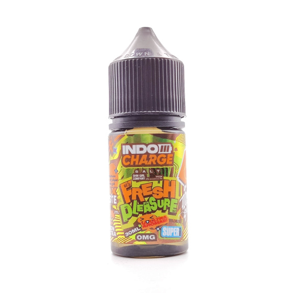 Безникотиновая жидкость для ЭСДН Indo Charge, с ароматом Fresh Pleasure, объём: 30 см3, содержание никотина: 0 мг/см3