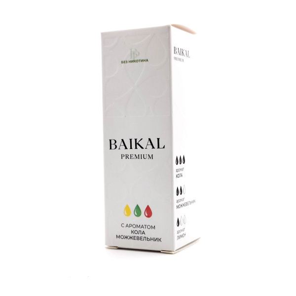 Безникотиновая жидкость для ЭСДН Baikal Premium (Байкал Премиум) с ароматом Кола, Можжевельник, Лимон