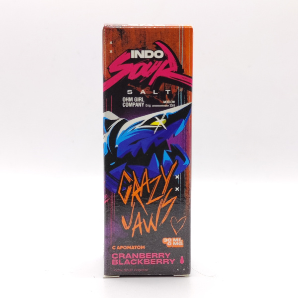 Безникотиновая жидкость для ЭСДН Indo Sour, с ароматом Crazy Jaw, объём: 30 см3, содержание никотина: 0 мг/см3