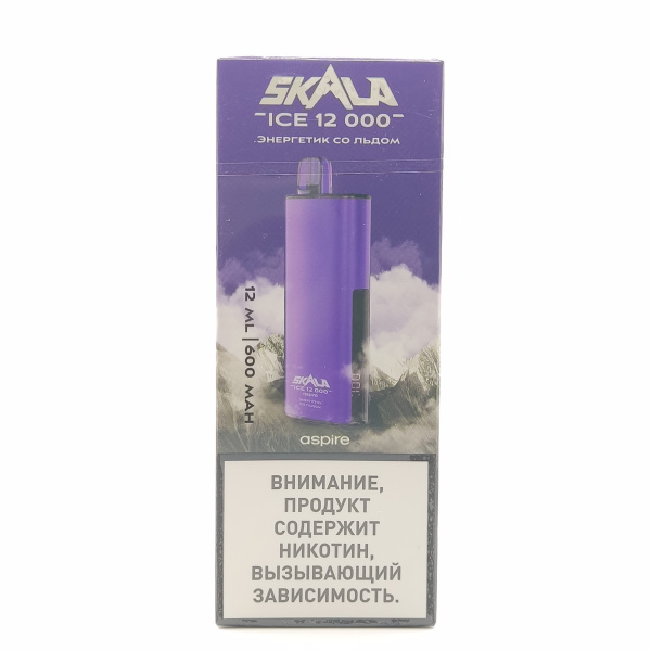 ЭС SKALA ICE 12000 с ароматом Энергетика со льдом , 20мг/см3, 12 мл.