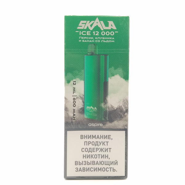 ЭС SKALA ICE 12000 с ароматом Персика, клубники и банана со льдом , 20мг/см3, 12 мл.